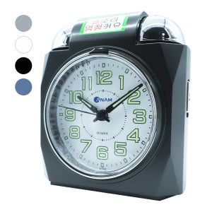 아남 시끄러운 트윈벨 인테리어 알람 자명종 탁상 시계 H752 블랙
