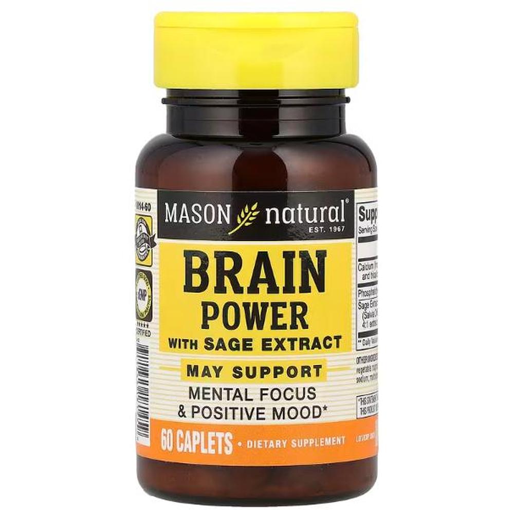 Mason Natural <b>브레인파워</b> 위드 세이지 익스트랙트 캡슐 60정