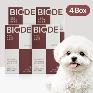 비오드 프리미엄 차세대 강아지유산균 AF균주 장건강 프로바이오틱스 항비만 30포, 4개