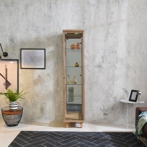 JUDY 장식장 위스키장 수납장 그릇장 건담 프라모델 피규어장 유리장 400 대, 오크