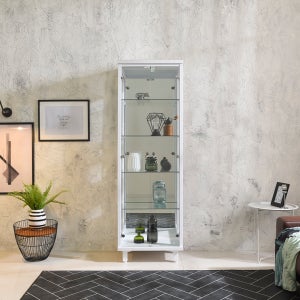 JUDY 장식장 위스키장 수납장 그릇장 건담 프라모델 피규어장 유리장 600 대, 화이트