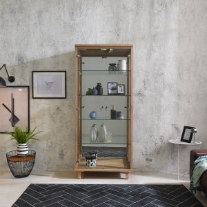 JUDY 장식장 위스키장 수납장 그릇장 건담 프라모델 피규어장 유리장 600 대, 오크