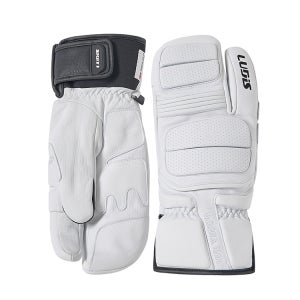 루디스 국가대표 LUPDMG01 화이트 알파인 스키 보드 레이싱 삼지 방한 가죽 장갑