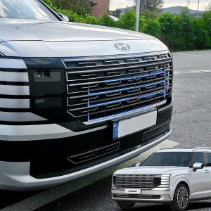 디올뉴 팰리세이드 LX3 튜닝 용품 그릴망 방충망 커버 몰딩 블랙