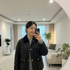 [백화점판] 빈폴 여성 경량패딩 니트 배색 소프트 다이아 패딩