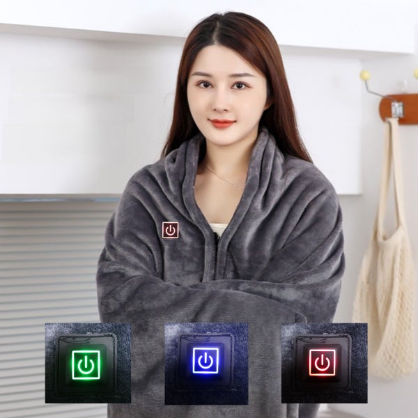 한일의료기 네모 USB 1인용 온열전기담요 극세사 차박 휴대용무선 캠핑용 대형 찜질기