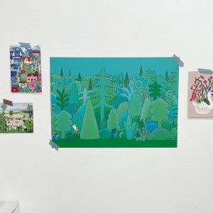 [아티쉬] A3 포스터 / Blue Forest, 굴리굴리(GOOLYGOOLY)