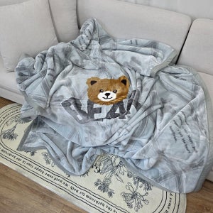 용나라 대형 양면 밍크담요 150x200 곰돌이 극세사 담요