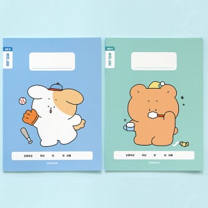 초등 학생 1학년 2학년 받아쓰기 공책 네모 10 칸 노트 저학년 어린이 글씨 블루4권