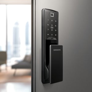 위너스 지문 무타공 푸시풀 디지털 도어락 현관문 오피스텔 W-MP5000SF 방문설치