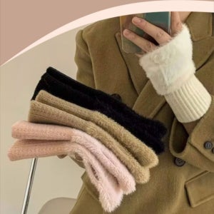 핸드워머 장갑 겨울 보온 이쁜 귀여운 세련된 따뜻한 숏 팔토시 짧은 암워머 부드러운 여성