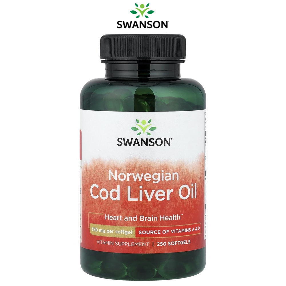 노르웨이산 코드<b>리버</b> 오일 <b>350</b>mg 250소프트젤 스완슨
