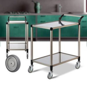 LB 스텐레스 2단 특대 회색바퀴 주방 서빙카 이동식카트