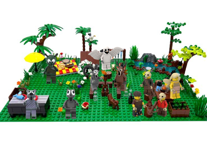 로블록스 99 <b>나이트</b> 인 <b>더</b> 포레스트 레고피규어 호환블록 생존 베이스캠프