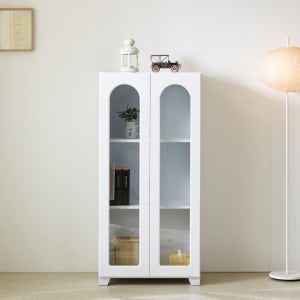 루비온 유리장 거실 틈새 원룸 미니 낮은 유리 장식장 600