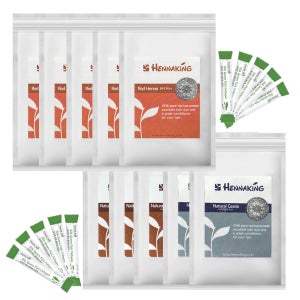 헤나킹 천연헤나염색약 모발 새치 흰머리 셀프 관리 10개입 100g, 레드5브라운3카시아2, 1개