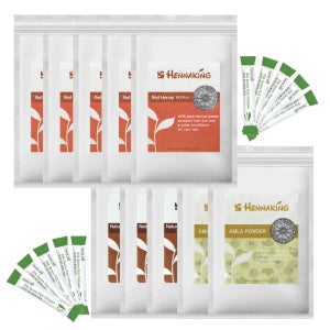 헤나킹 천연헤나염색약 모발 새치 흰머리 셀프 관리 10개입 100g, 레드5브라운3암라2, 1개