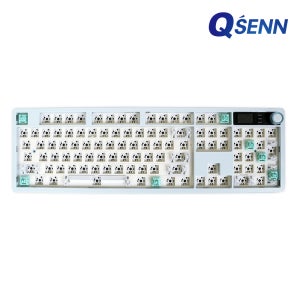 QSENN Q104 LCD 가스켓 유무선 블루투스 기계식 키보드 베어본 슈팅스타