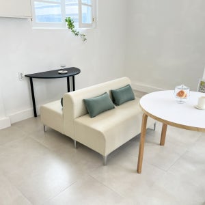 b line dual 로비 병원 쇼파 대기실 인조가죽 양면 소파 2인용 1000mm