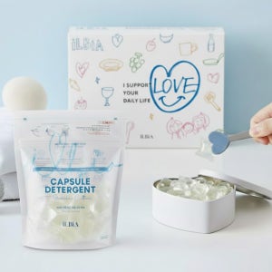 일비아 빨래냄새제거 캡슐세제 중성 세탁세제 8배초고농축 30개입, 버블코튼 2개