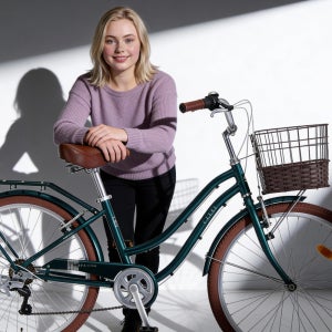 스마트 클라라 26인치 여성용 자전거 시티 바구니