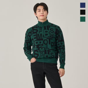 빌트모아 남성 골프웨어 로고 방풍니트 B0WMKB4015