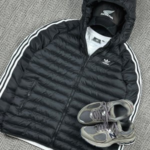아디다스 경량패딩 패디드 숏패딩 점퍼 후드 자켓
