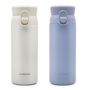 락앤락 NEW 이지 원터치 텀블러 350ml 블루/아이보리 휴대용 캠핑 등산 사무실 보온병