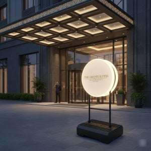 철제 조명 입간판 물통 양면 배너거치대 가게 매장 현수막 제작 실사출력 인쇄