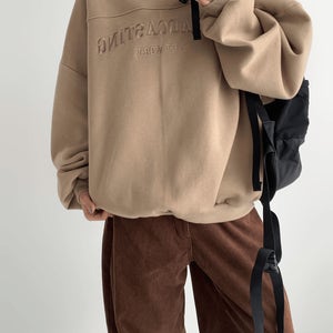 포근 기모 박스핏 맨투맨 오버핏 루즈핏 긴팔티셔츠