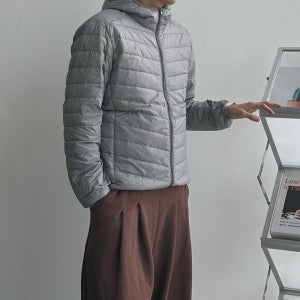 남자 경량패딩 빅사이즈 워터프루프 방수 후드 경량패딩