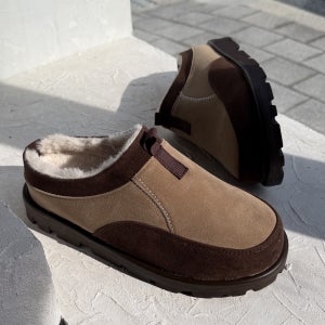 5cm 퍼안감 스웨이드 클로그