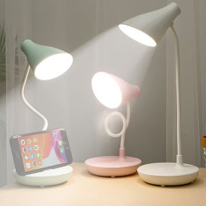 충전식 무선 LED 스탠드 3단 밝기 조절 독서등 핸드폰거치 조명