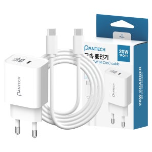 팬택 20W PD C타입 고속충전기 CTOC 1M 세트 PD 3.0 아이폰17 에어 프로 맥스