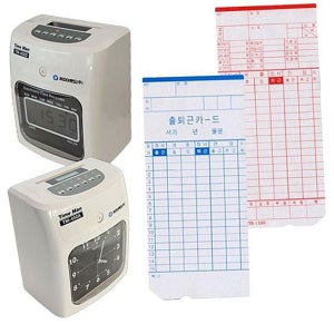 직원용 출퇴근 기록 카드 아마노 출퇴근 카드 100매 근무 용지