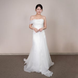 벨라히아 오간자 원숄더 드레스 웨딩촬영드레스 스몰 셀프스냅드레스