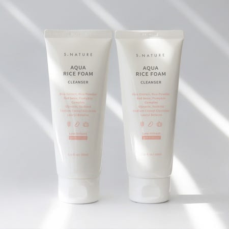 1+1 에스네이처 아쿠아 라이스 약산성 클렌징폼 160ml 대용량