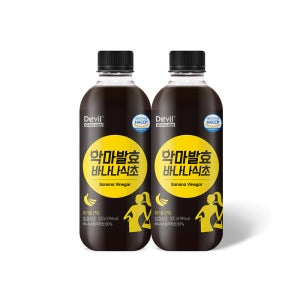 악마다이어트 발효 식초 저온숙성 유기농 현미발효 음료 차 바나나, 500ml, 2개