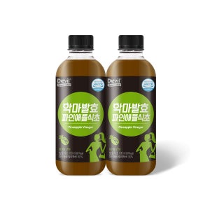 악마다이어트 발효 식초 저온숙성 유기농 현미발효 음료 차 파인애플, 500ml, 2개