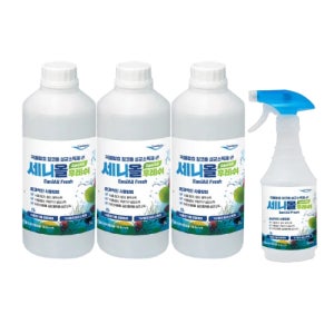 [세니몰전용] 세니올 후레쉬 뿌리는 살균 소독제 1L 3개+ 450mL 1개