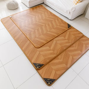 한일의료기 천년의아침 무자국 헤링본 우드 전기장판 모노륨매트 300x183 초특대형