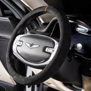 본투로드 알칸타라 벤츠 S350d S400d 핸들커버 원형 D컷 논슬립 사계절