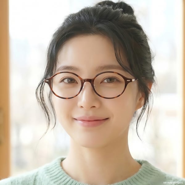 블루라이트차단 안경 가벼운 티타늄안경테 호피 투명 뿔테안경 긱시크 얇은 오벌형 변색렌즈