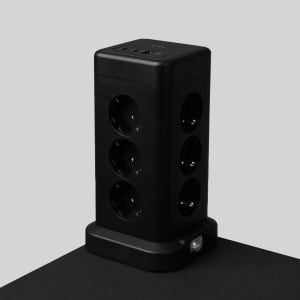 지클릭커 파워마스터 타워 12구 고용량 4000W USB 출력 멀티탭 2m
