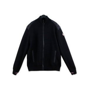 몽클레어 하이넥 패디드 울 집업 남성 가디건 블랙 남성겨울패션 9B00010M1122 999