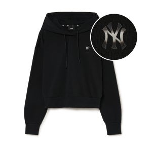 [MLB] 여성 베이직 애슬레저 미디움로고 크롭 후드티 (5 COLOR)