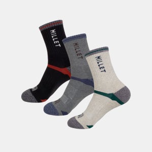 밀레 등산양말 남성용 두꺼운 쿠션 장목 5켤레 트레킹 작업 양말