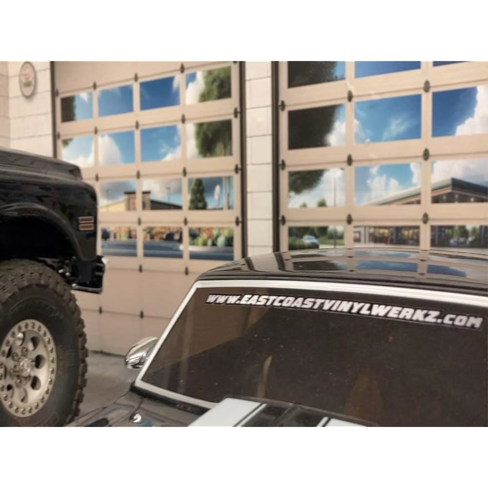 일반적인 1/10 규모 RC 스케일 차고 벽/디오라마/백드롭 - 4pc WALL DECAL 키트 R/C 크롤러 자동차 트럭용 그리스 몽키 데일리 그라인드