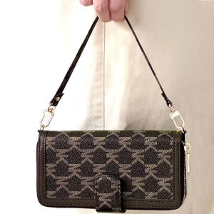 니켈 지퍼 가죽 지갑 다이어리 케이스 브라운, 갤럭시A퀀텀 갤럭시A71 (공용)