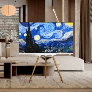 이젤큐빅스 화이트에디션 81cm(32인치) FHD QLED 스마트TV 이젤형tv거치대 티비